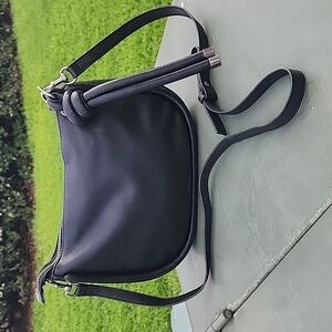Vincent Camuto The Basha Black Leather Crossbody/ Shoulder Bag